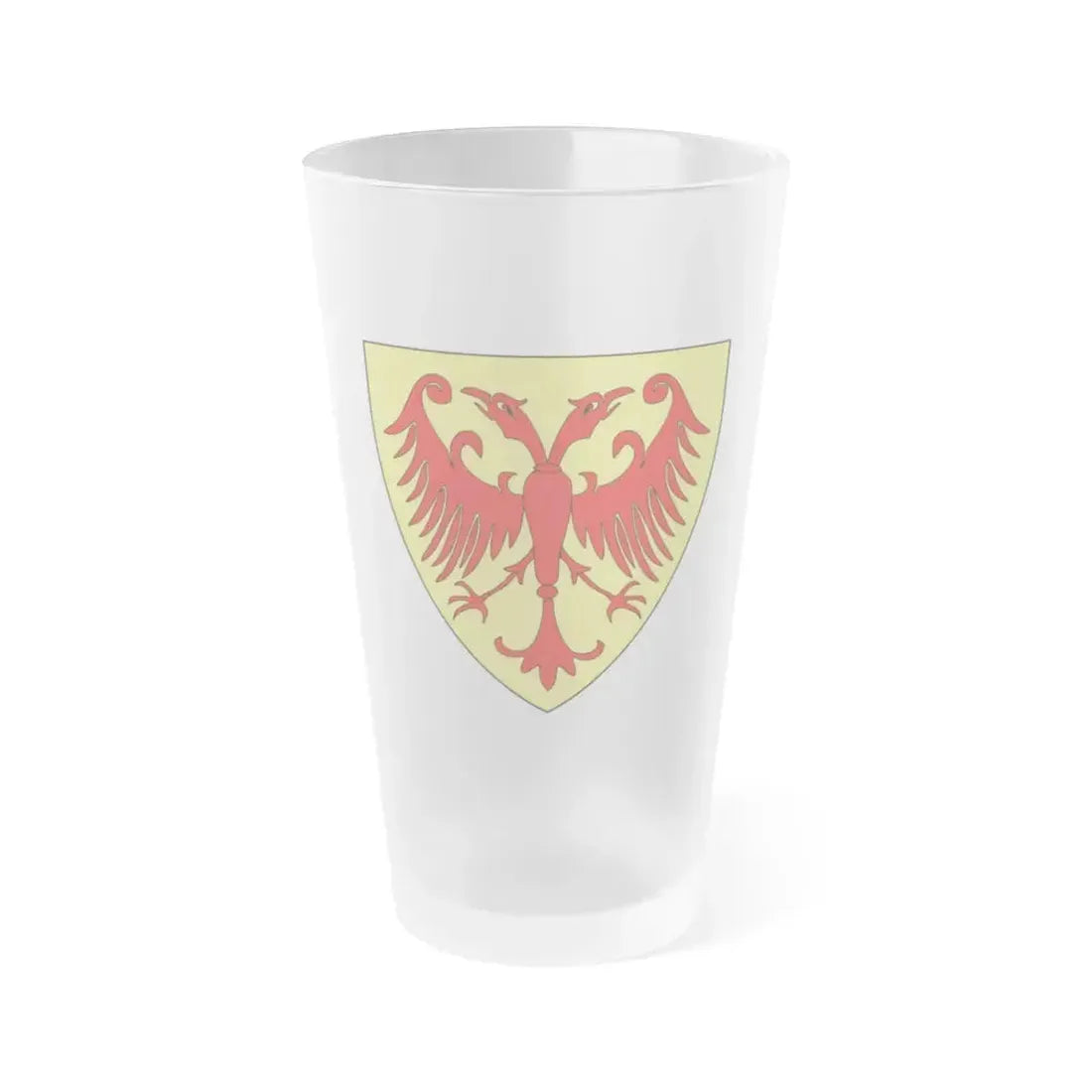 Coat of arms of the Kingdom of Serbia (medieval) - Frosted Pint Glass 16oz 16oz Frosted - Go Mug Yourself