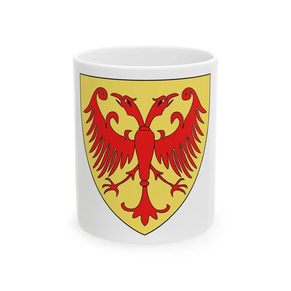 Coat of arms of the Kingdom of Serbia (medieval) - White Coffee Mug-11oz-Go Mug Yourself