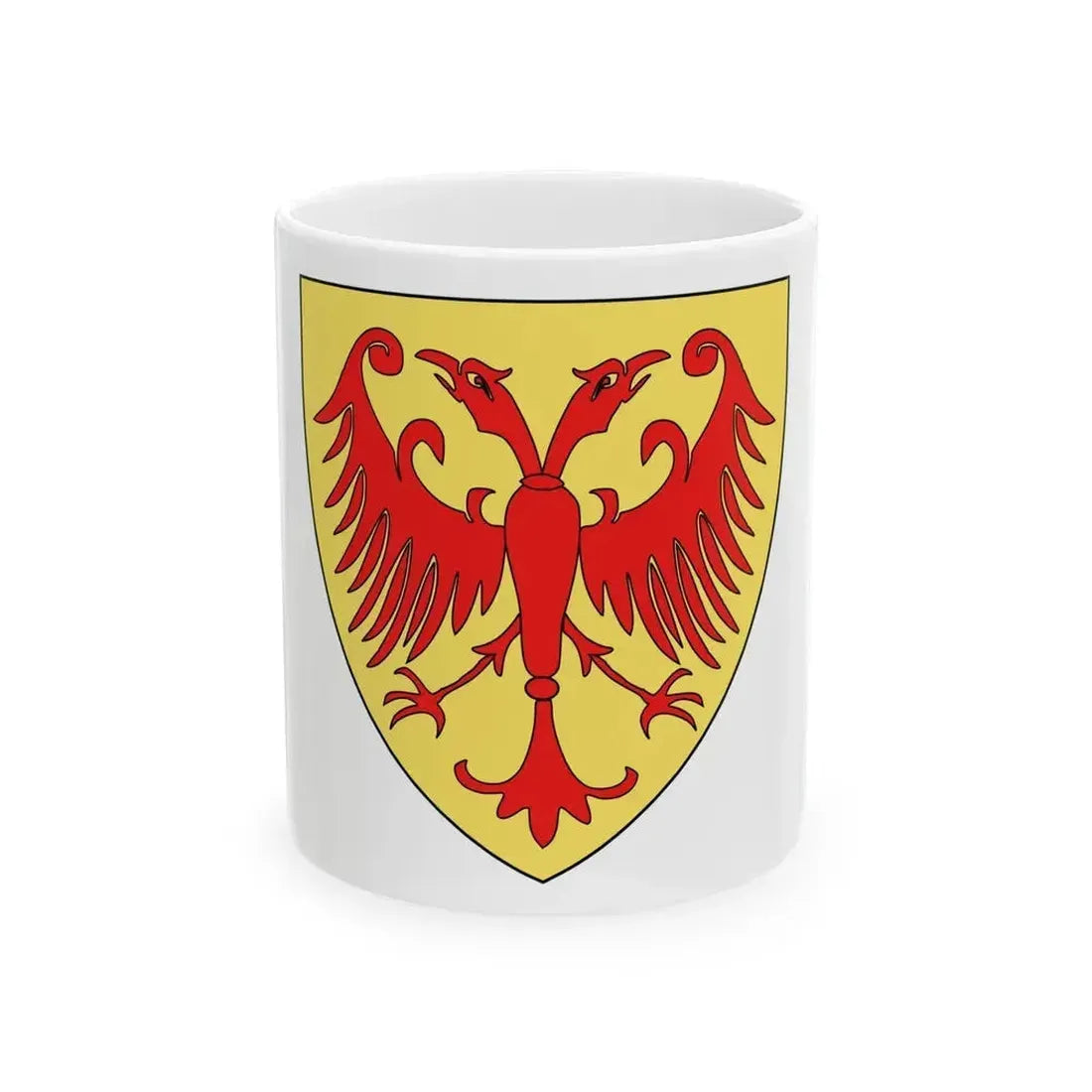 Coat of arms of the Kingdom of Serbia (medieval) - White Coffee Mug 11oz - Go Mug Yourself