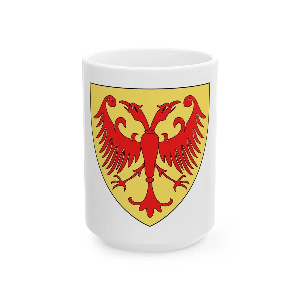 Coat of arms of the Kingdom of Serbia (medieval) - White Coffee Mug-15oz-Go Mug Yourself