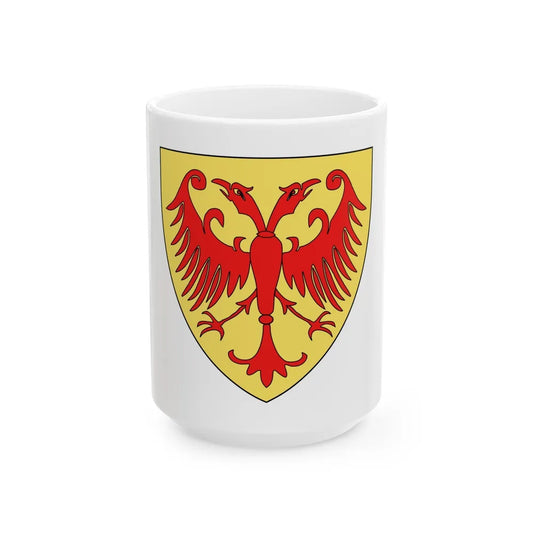 Coat of arms of the Kingdom of Serbia (medieval) - White Coffee Mug-15oz-Go Mug Yourself