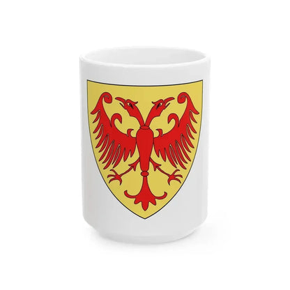 Coat of arms of the Kingdom of Serbia (medieval) - White Coffee Mug 15oz - Go Mug Yourself