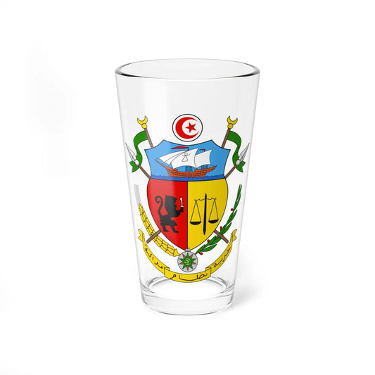 Coat of arms of the Kingdom of Tunisia (Tunisia) (Coat of Arms) Pint Glass 16oz 16oz - Go Mug Yourself
