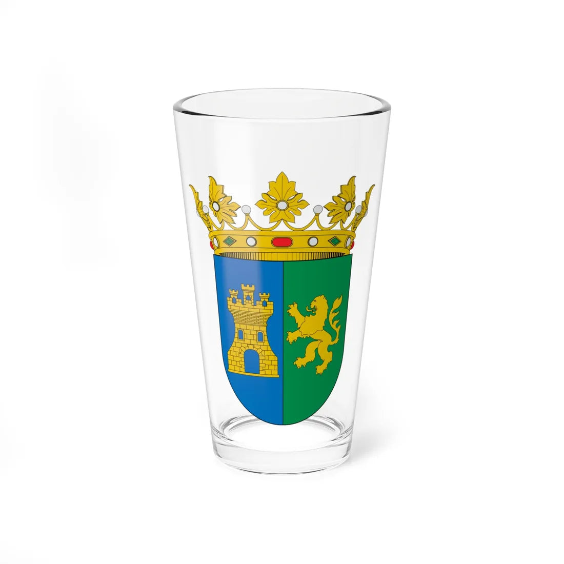 Coat of Arms of the Kingdom of Yucatan (Costa Rica) (Coat of Arms) Pint Glass 16oz 16oz - Go Mug Yourself
