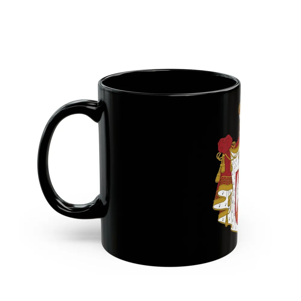 Coat of arms of the Kingdom of Yugoslavia - Black Coffee Mug-Go Mug Yourself