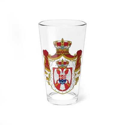 Coat of arms of the Kingdom of Yugoslavia - Pint Glass 16oz 16oz - Go Mug Yourself
