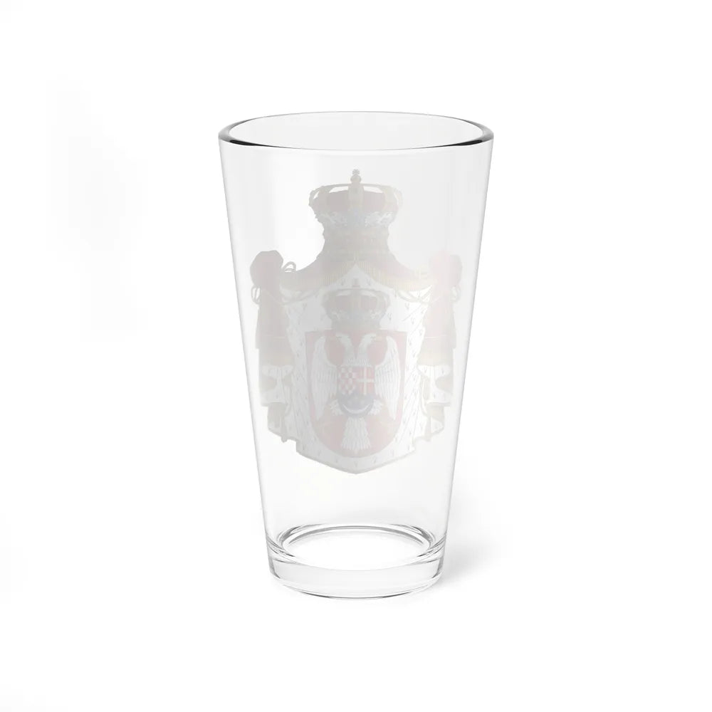 Coat of arms of the Kingdom of Yugoslavia - Pint Glass 16oz-Go Mug Yourself