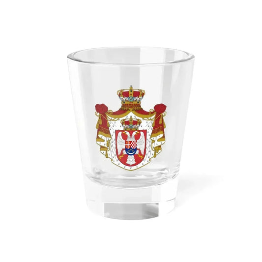 Coat of arms of the Kingdom of Yugoslavia - Shot Glass 1.5oz 1.5oz - Go Mug Yourself