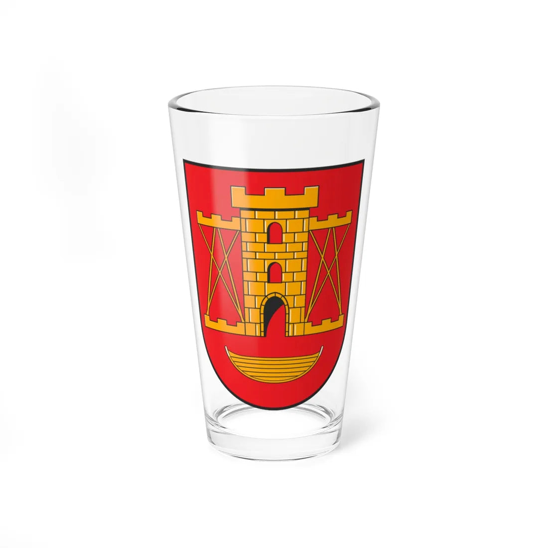 Coat of arms of the Klaipėda Region (Lithuania) (Coat of Arms) Pint Glass 16oz 16oz - Go Mug Yourself