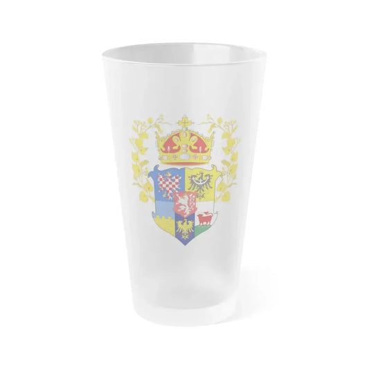 Coat of arms of the lands of the Bohemian Crown - Frosted Pint Glass 16oz Default Title - Go Mug Yourself
