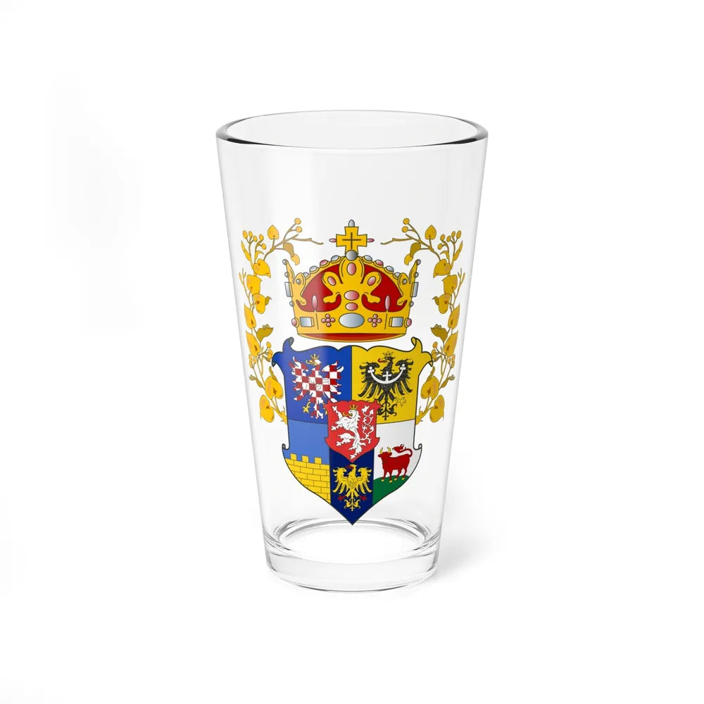 Coat of arms of the lands of the Bohemian Crown - Pint Glass 16oz-16oz-Go Mug Yourself