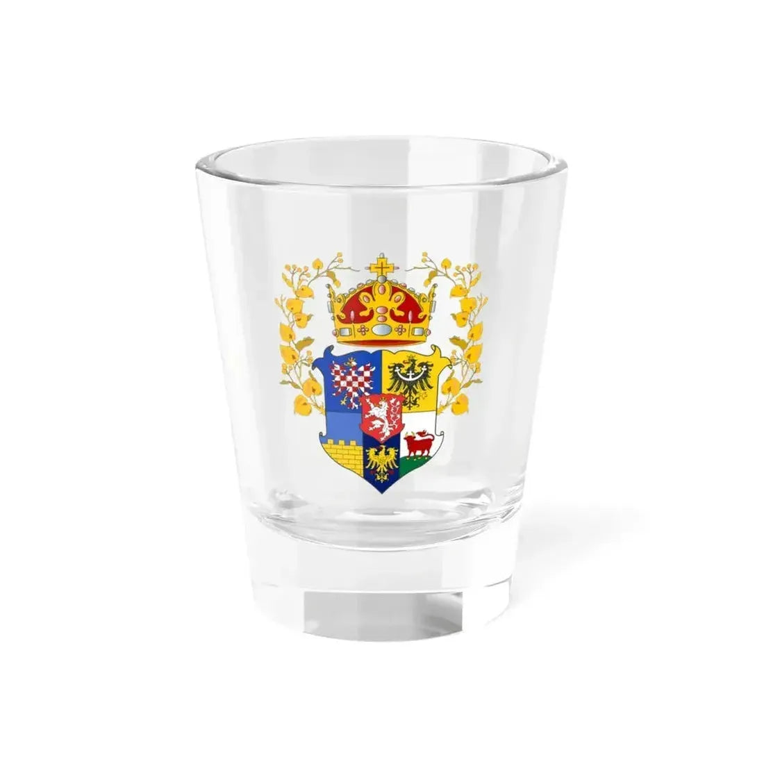 Coat of arms of the lands of the Bohemian Crown - Shot Glass 1.5oz 1.5oz - Go Mug Yourself