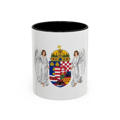 Coat of arms of the Lands of the Holy Hungarian Crown (1896-1915) - Accent Coffee Mug 11oz Black - Go Mug Yourself