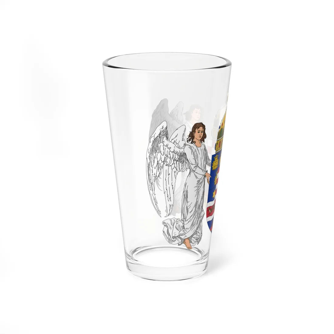 Coat of arms of the Lands of the Holy Hungarian Crown 1896-1915 angels (Austria) (Coat of Arms) Pint Glass 16oz - Go Mug Yourself