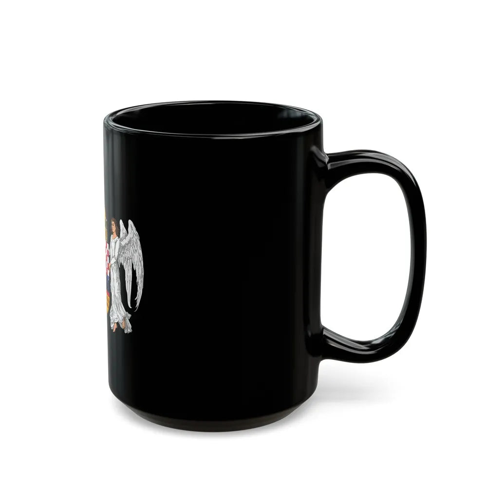 Coat of arms of the Lands of the Holy Hungarian Crown (1896-1915) - Black Coffee Mug-Go Mug Yourself