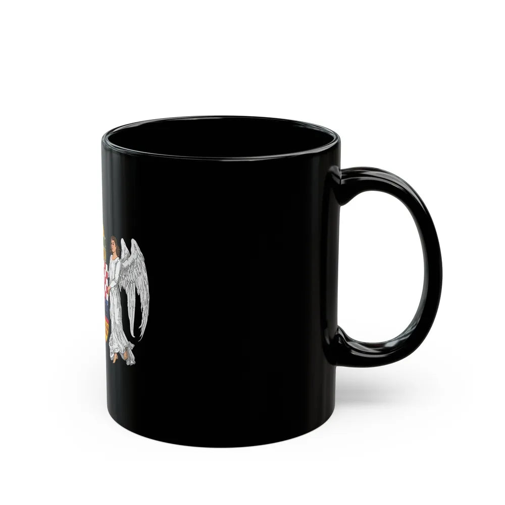 Coat of arms of the Lands of the Holy Hungarian Crown (1896-1915) - Black Coffee Mug-Go Mug Yourself