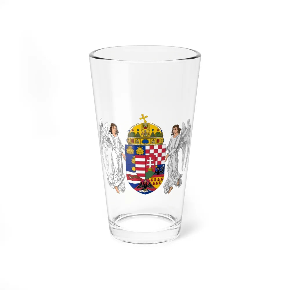 Coat of arms of the Lands of the Holy Hungarian Crown (1896-1915) - Pint Glass 16oz-16oz-Go Mug Yourself