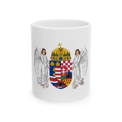 Coat of arms of the Lands of the Holy Hungarian Crown (1896-1915) - White Coffee Mug-11oz-Go Mug Yourself