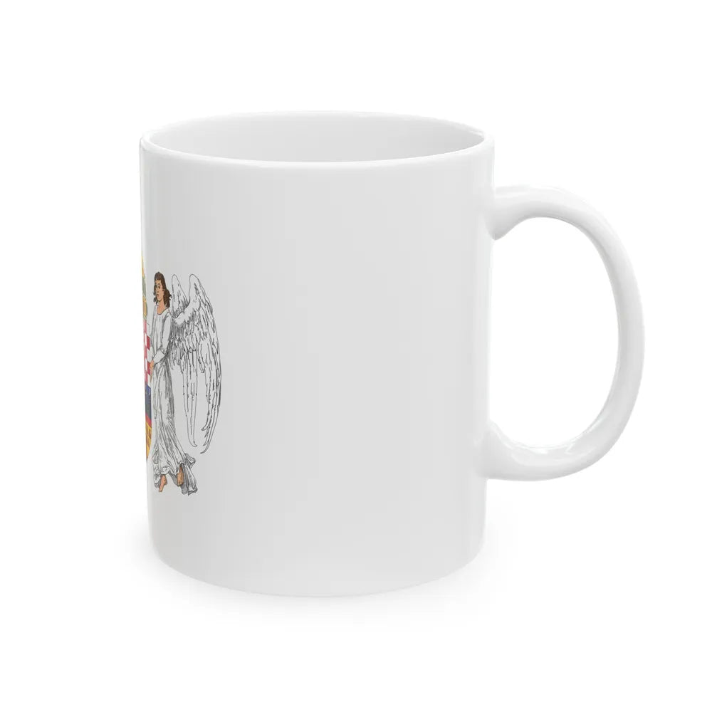 Coat of arms of the Lands of the Holy Hungarian Crown (1896-1915) - White Coffee Mug-Go Mug Yourself