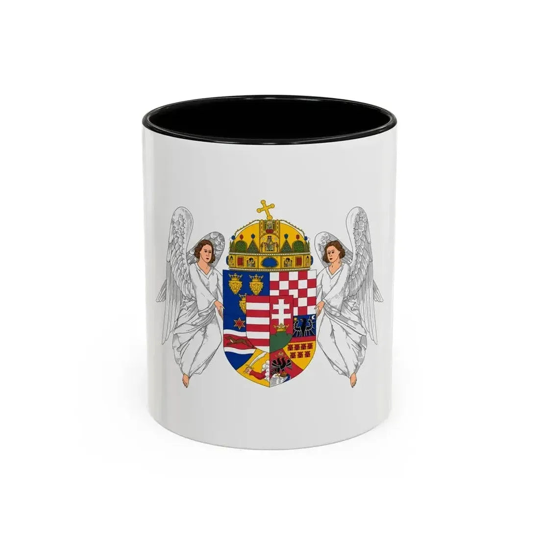 Coat of arms of the Lands of the Holy Hungarian Crown (1915-1918, 1919-1946) - Accent Coffee Mug 11oz Black - Go Mug Yourself
