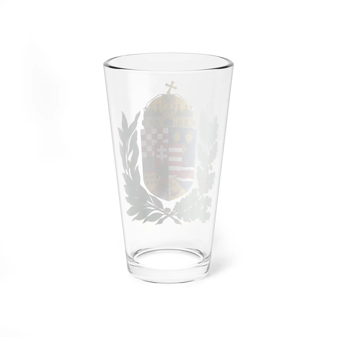 Coat of arms of the Lands of the Holy Hungarian Crown 1915-1918 1919-1946 oak and olive branches (Austria) (Coat of Arms) Pint Glass 16oz - Go Mug Yourself
