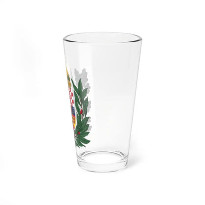 Coat of arms of the Lands of the Holy Hungarian Crown 1915-1918 1919-1946 oak and olive branches (Austria) (Coat of Arms) Pint Glass 16oz - Go Mug Yourself