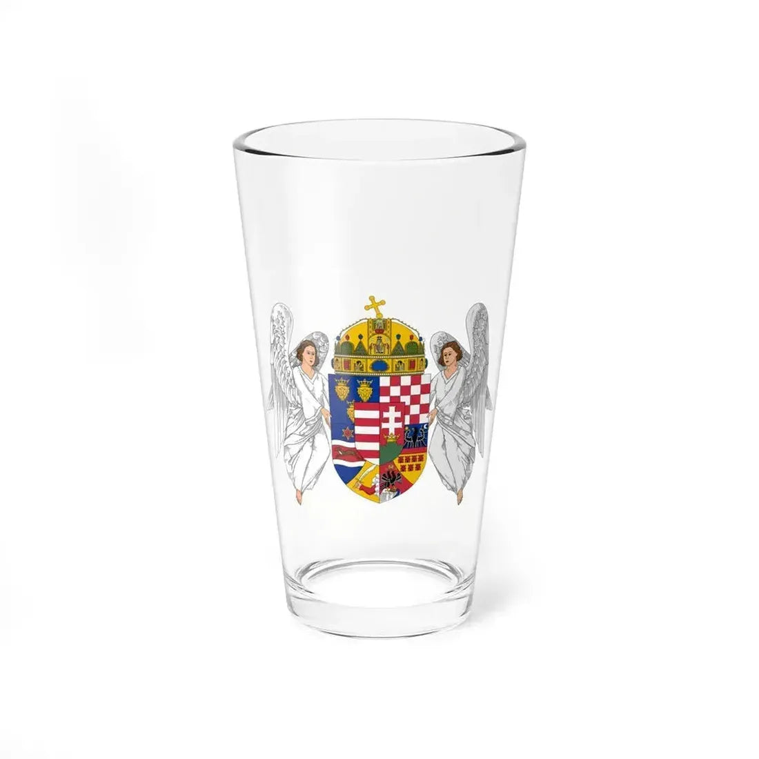 Coat of arms of the Lands of the Holy Hungarian Crown (1915-1918, 1919-1946) - Pint Glass 16oz 16oz - Go Mug Yourself
