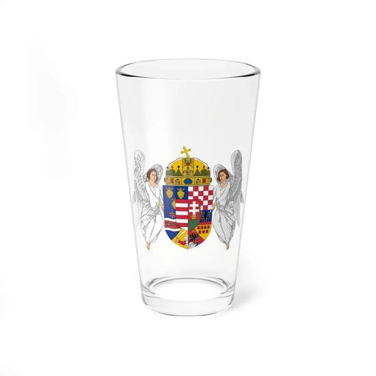 Coat of arms of the Lands of the Holy Hungarian Crown (1915-1918, 1919-1946) - Pint Glass 16oz 16oz - Go Mug Yourself