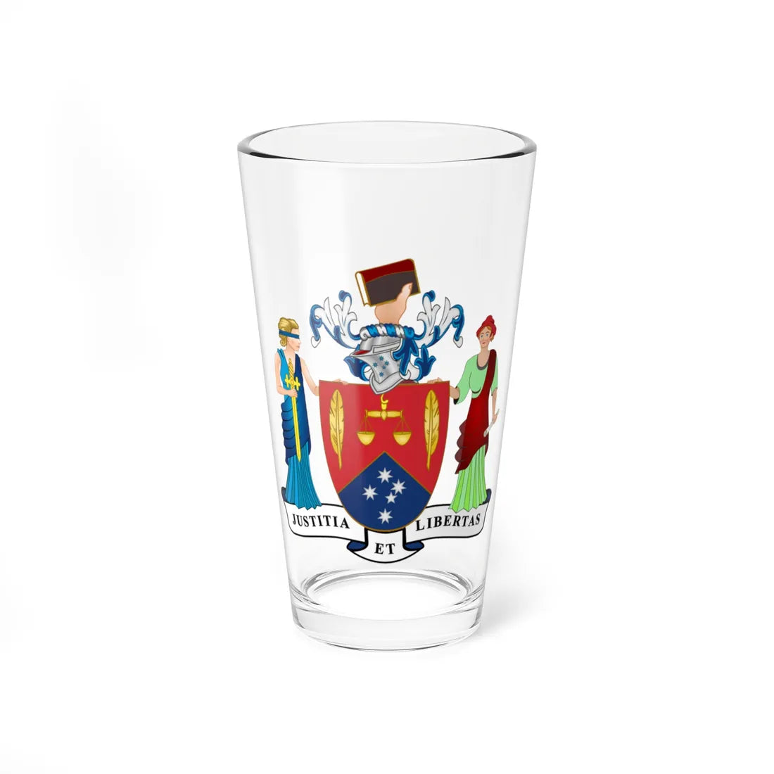 Coat of arms of the Law Institute of Victoria (Australia) (Coat of Arms) Pint Glass 16oz 16oz - Go Mug Yourself