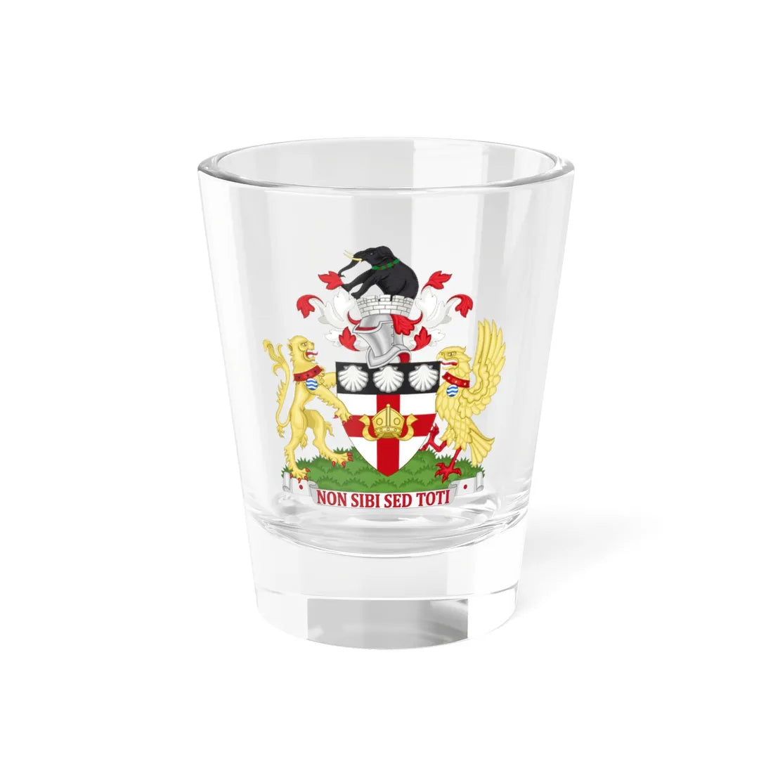 Coat of arms of the London Borough of Camden (England) (Coat of Arms) Shot Glass 1.5oz 1.5oz - Go Mug Yourself