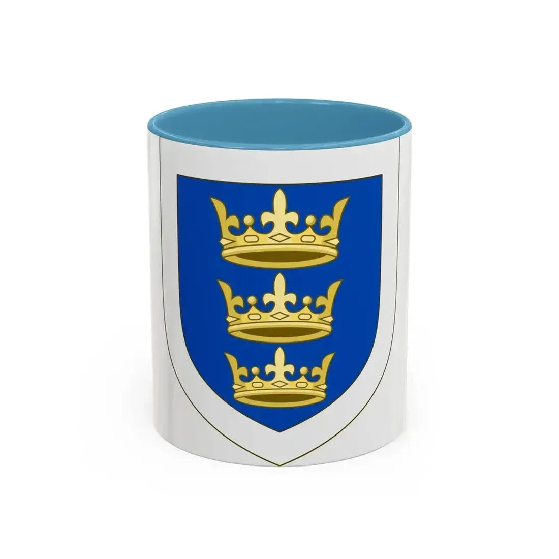 Coat of arms of the Lordship of Ireland - Accent Coffee Mug 11oz Light Blue - Go Mug Yourself