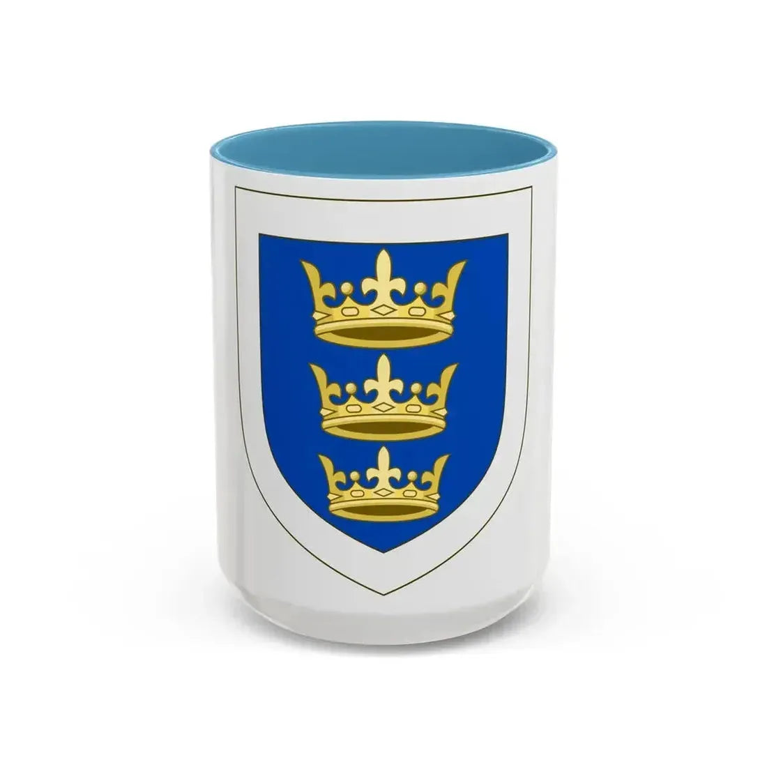 Coat of arms of the Lordship of Ireland - Accent Coffee Mug 15oz Light Blue - Go Mug Yourself
