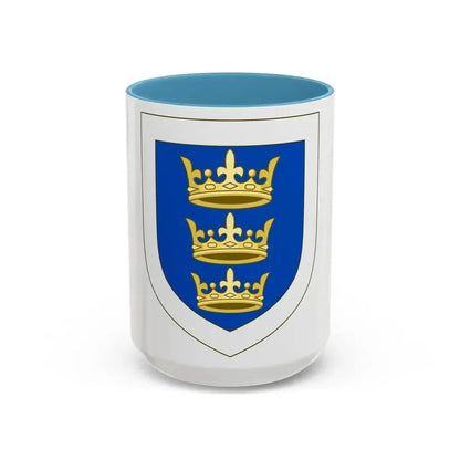 Coat of arms of the Lordship of Ireland - Accent Coffee Mug 15oz Light Blue - Go Mug Yourself