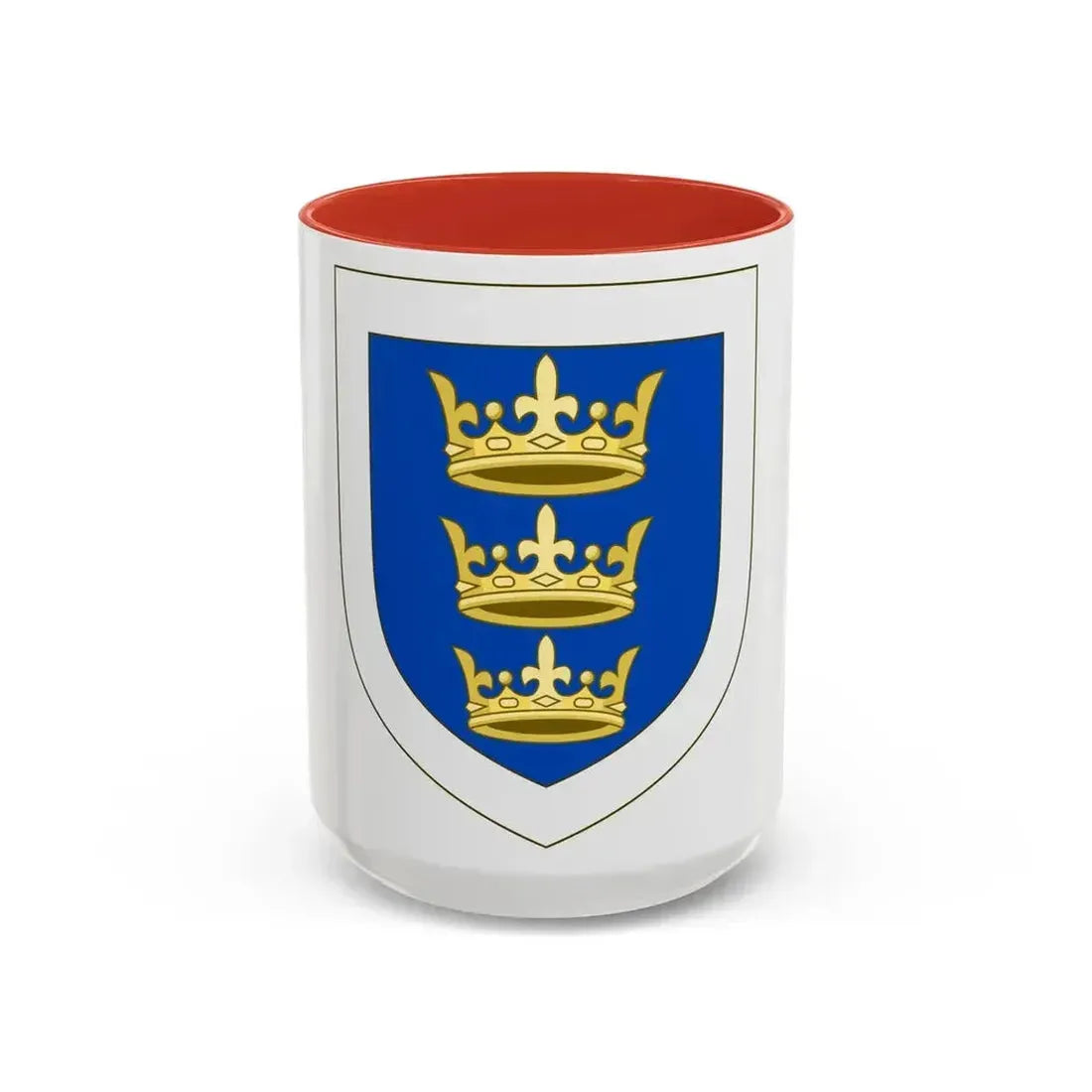 Coat of arms of the Lordship of Ireland - Accent Coffee Mug 15oz Red - Go Mug Yourself