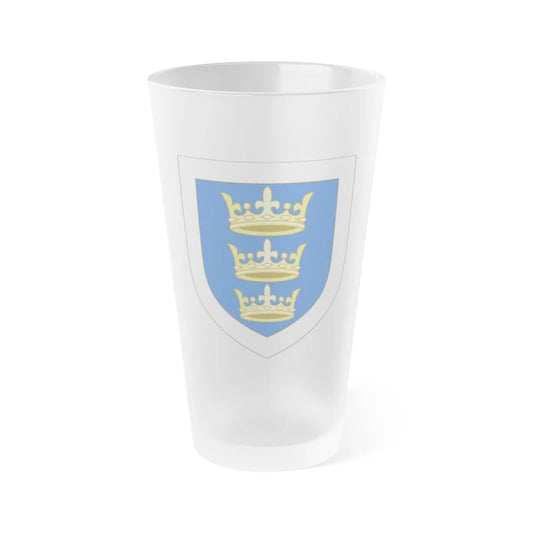 Coat of arms of the Lordship of Ireland - Frosted Pint Glass 16oz-16oz-Frosted-Go Mug Yourself