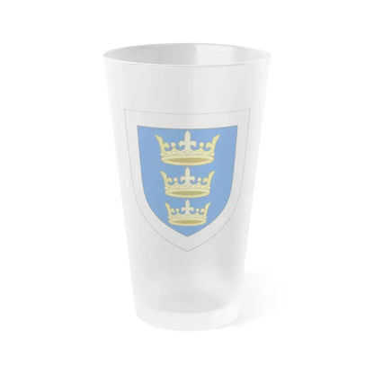 Coat of arms of the Lordship of Ireland - Frosted Pint Glass 16oz 16oz Frosted - Go Mug Yourself