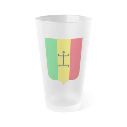 Coat of arms of the Mali Federation - Frosted Pint Glass 16oz-Go Mug Yourself