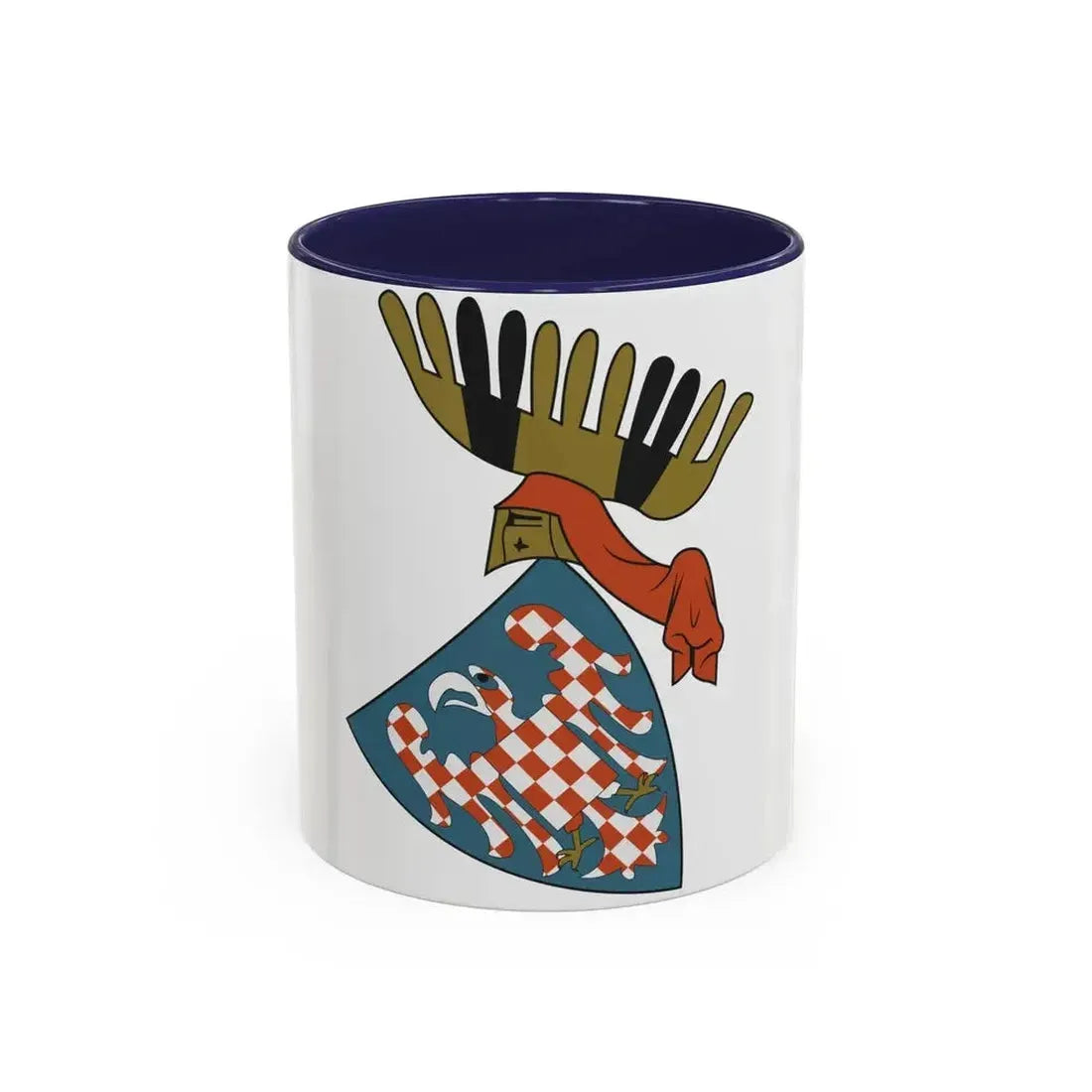 Coat of arms of the Margraviate of Moravia (Wenceslaus II) - Accent Coffee Mug 11oz Navy - Go Mug Yourself