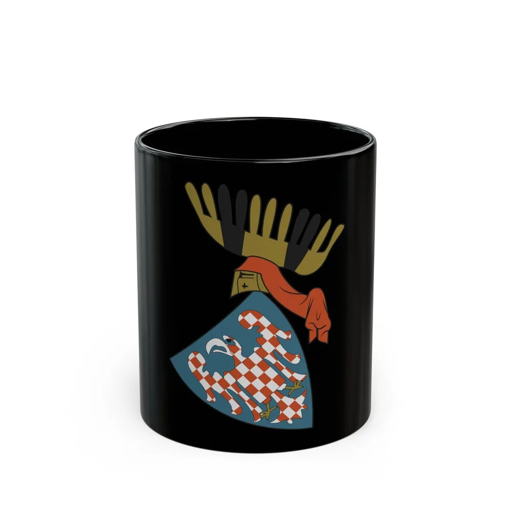 Coat of arms of the Margraviate of Moravia (Wenceslaus II) - Black Coffee Mug-11oz-Go Mug Yourself