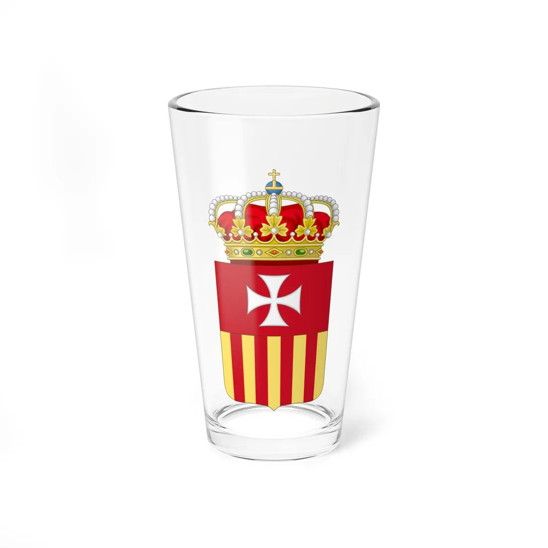 Coat of Arms of the Mercedarians (Spain) (Coat of Arms) Pint Glass 16oz 16oz - Go Mug Yourself