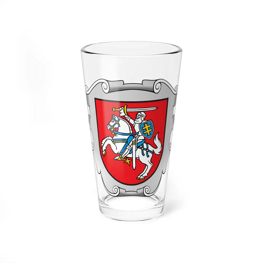 Coat of arms of the Ministry of the Interior of Lithuania 2 (Lithuania) (Coat of Arms) Pint Glass 16oz 16oz - Go Mug Yourself