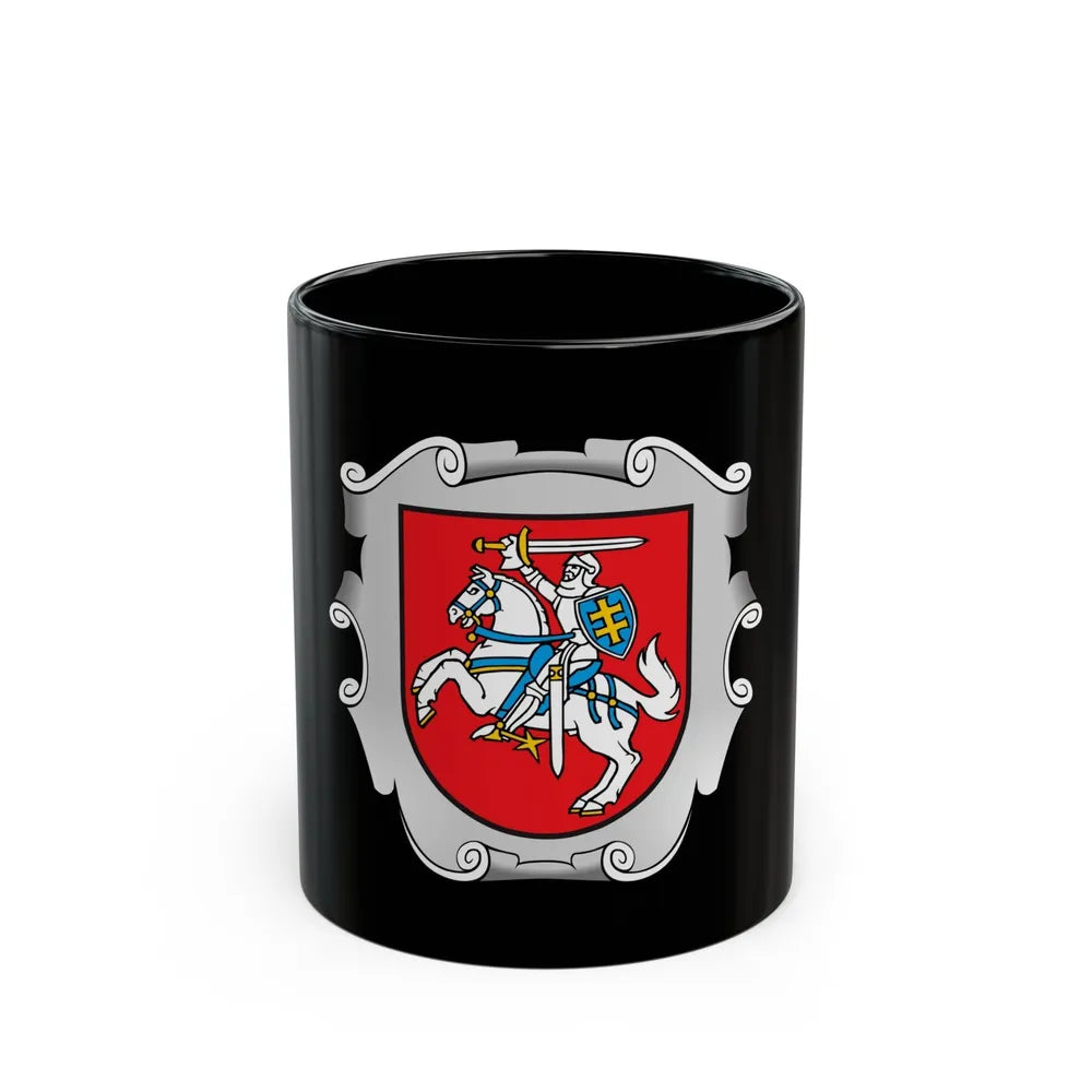 Coat of arms of the Ministry of the Interior of Lithuania - Black Coffee Mug-11oz-Go Mug Yourself