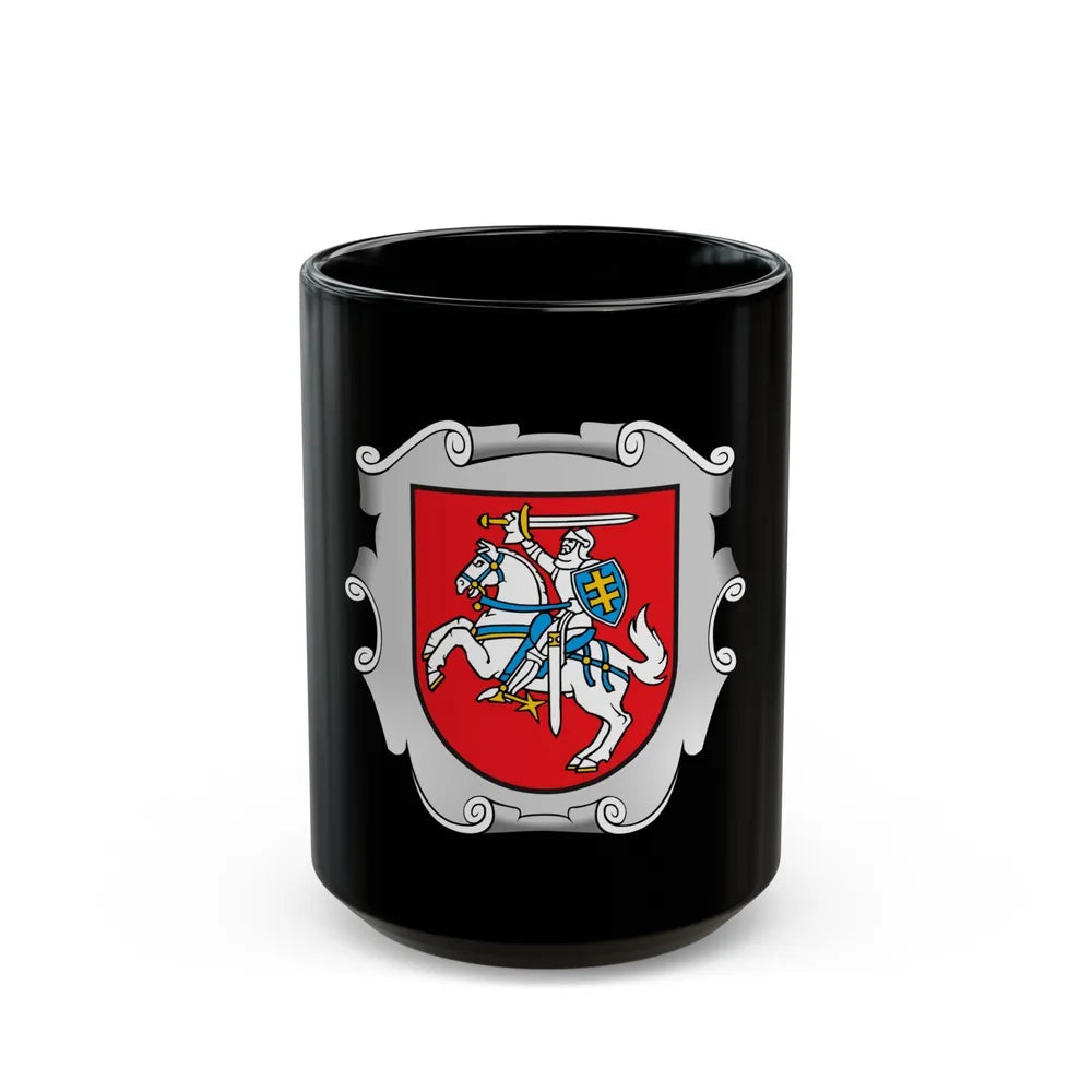 Coat of arms of the Ministry of the Interior of Lithuania - Black Coffee Mug-15oz-Go Mug Yourself