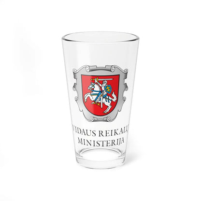Coat of arms of the Ministry of the Interior of Lithuania (Lithuania) (Coat of Arms) Pint Glass 16oz 16oz - Go Mug Yourself