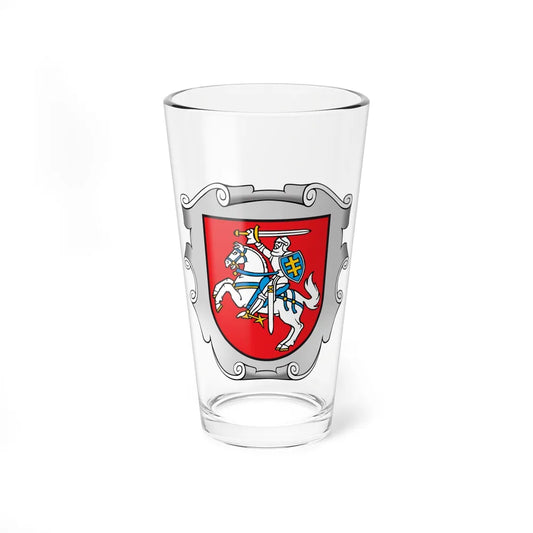 Coat of arms of the Ministry of the Interior of Lithuania - Pint Glass 16oz-16oz-Go Mug Yourself