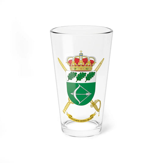 Coat of Arms of the MOE Headquarters Group (Spain) (Coat of Arms) Pint Glass 16oz 16oz - Go Mug Yourself