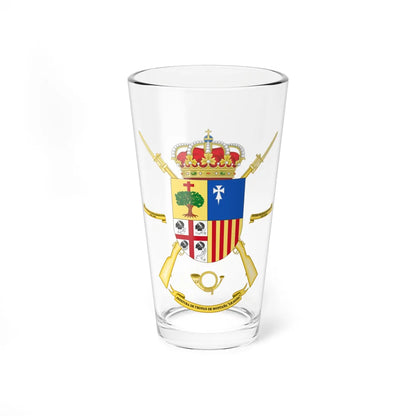 Coat of Arms of the Mountain Troops Command Aragón (Spain) (Coat of Arms) Pint Glass 16oz 16oz - Go Mug Yourself