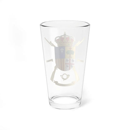 Coat of Arms of the Mountain Troops Command Aragón (Spain) (Coat of Arms) Pint Glass 16oz - Go Mug Yourself