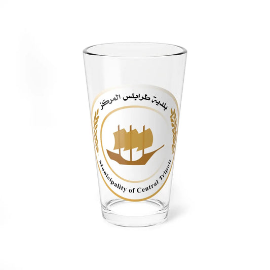 Coat of arms of the Municipality of Central Tripoli (Libya) (Coat of Arms) Pint Glass 16oz 16oz - Go Mug Yourself