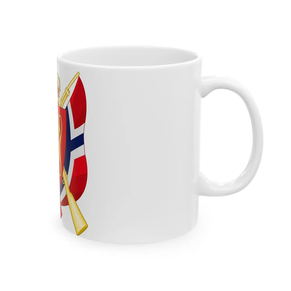 Coat of arms of the National Rifle Association of Norway - White Coffee Mug-Go Mug Yourself